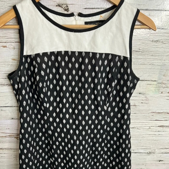Ivanka  trump black ivory dress sleeveless size 8 - Picture 6 of 8